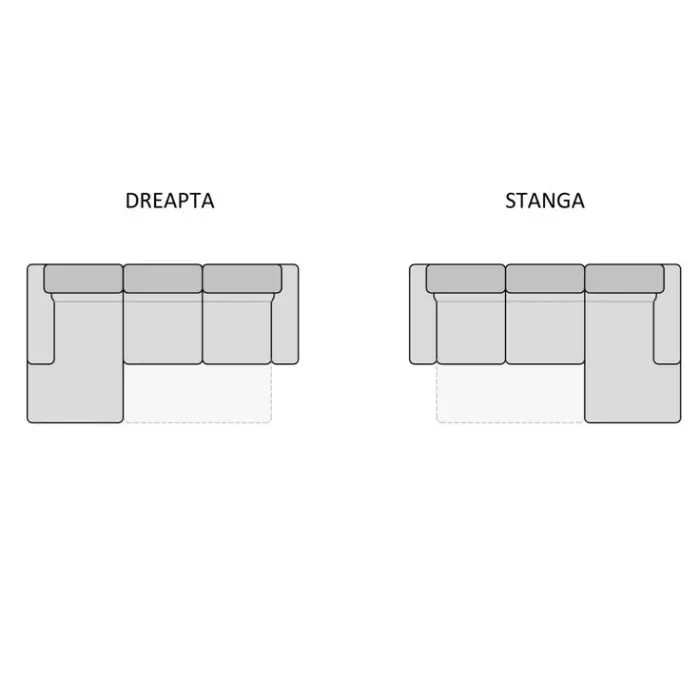 Coltar extensibil ECHO culoare gri inchis
