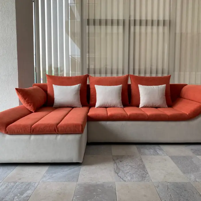 Coltar extensibil ECHO culoare portocaliu+crem