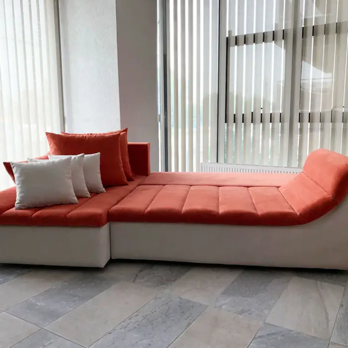 Coltar extensibil ECHO culoare portocaliu+crem