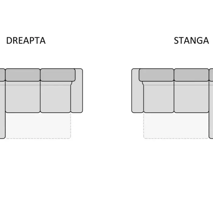 Coltar extensibil ECHO culoare gri deschis
