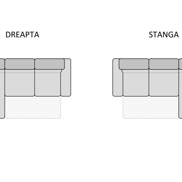 Coltar extensibil ECHO culoare maro-crem 