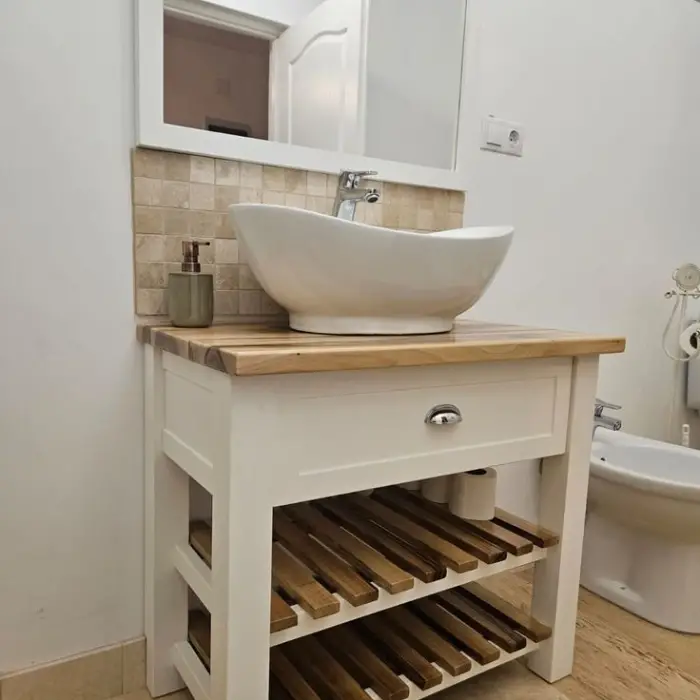 Mobilier de baie din lemn masiv MOBILFAN